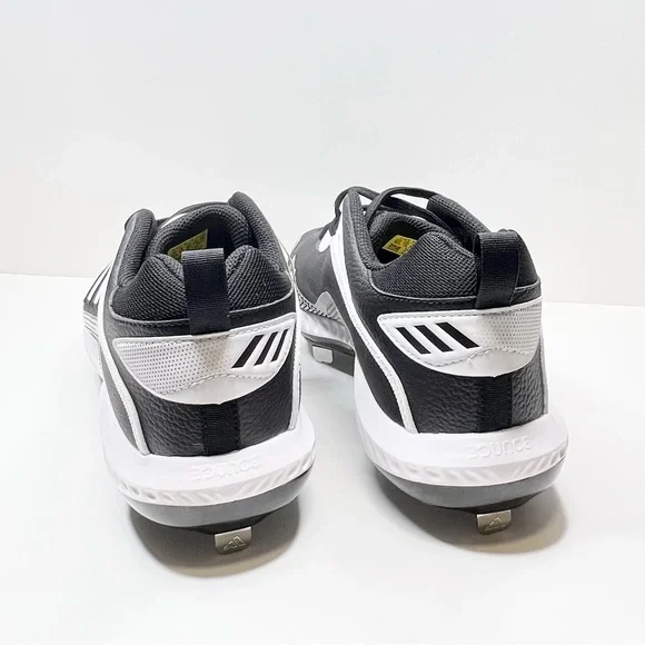 Adidas Men’s Icon 6 Bounce Metal Cleats Black/White Size 13.5 - Picture 7 of 9